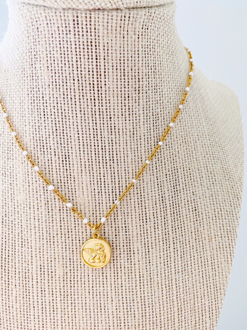 Angel Baby Gold Necklace Etsy