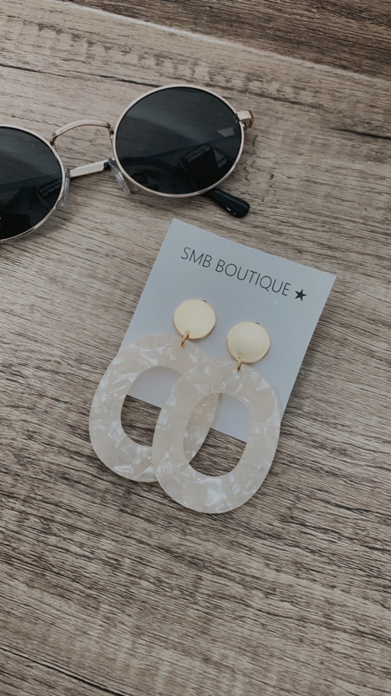Off white hoop earrings Clearance