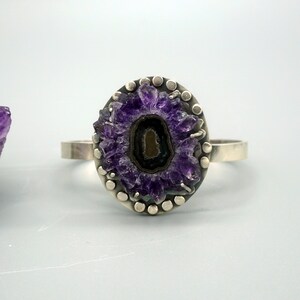 Dark Purple Amethyst Stalactite Bangle Bracelet image 9