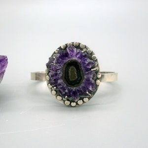 Dark Purple Amethyst Stalactite Bangle Bracelet image 3