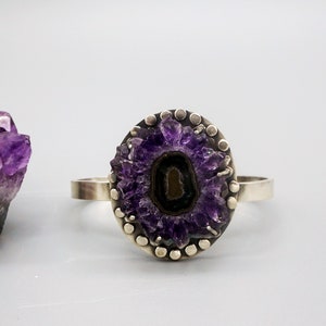 Dark Purple Amethyst Stalactite Bangle Bracelet image 6