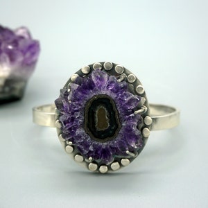 Dark Purple Amethyst Stalactite Bangle Bracelet image 7