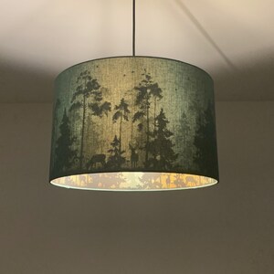 Lampskärm "Solnedgång i skogen"