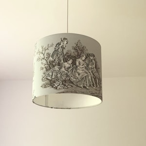 Lampshade "Toily de Jouy" D30cm