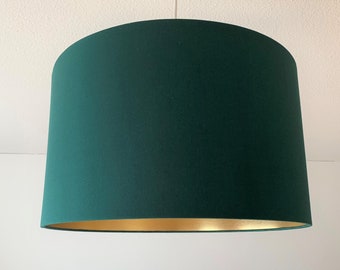 Lampshade "Dark green-gold"