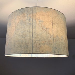 Abat-jour « World Map Light Grey »