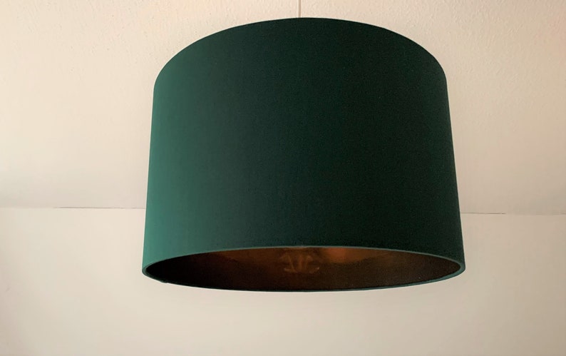 Lampshade Dark Green Mirror Copper image 1