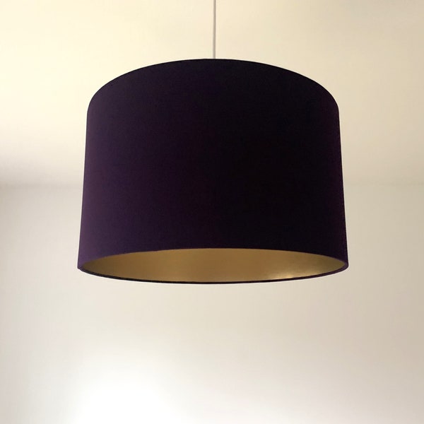 Lampenschirm "Aubergine-Gold"