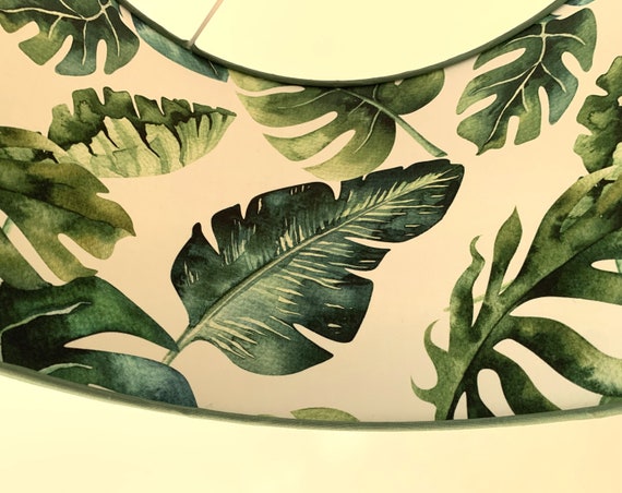 Lampshade monstera Moss Green - Etsy Norway