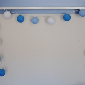 LED Cottonballs fairy lights Baby Blue image 3