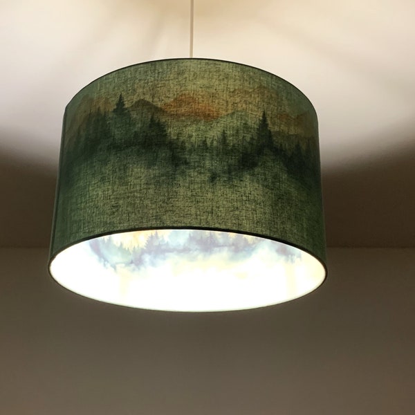 Abażur do lampy "Las w górach"