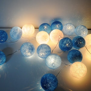 LED Cottonballs fairy lights Baby Blue image 1