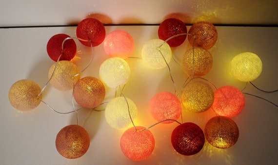 LED Cottonballs Fairy Lights roses Garden - Etsy