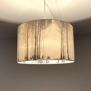 Lampshade &quot;Birch-Light Grey&quot;