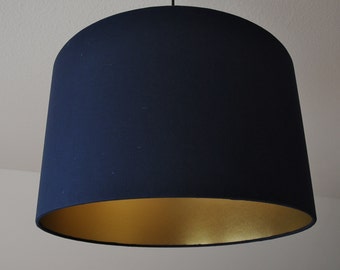 Lampenkap &quot;goud-Navy&quot;