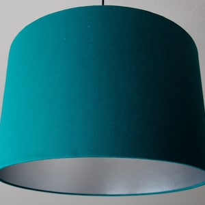 Lampenschirm &quot;Green-turquoise-Silver&quot;