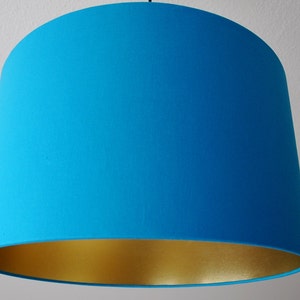 Lampenschirm &quot;Turquoise-Gold&quot; (Türkis-Gold)