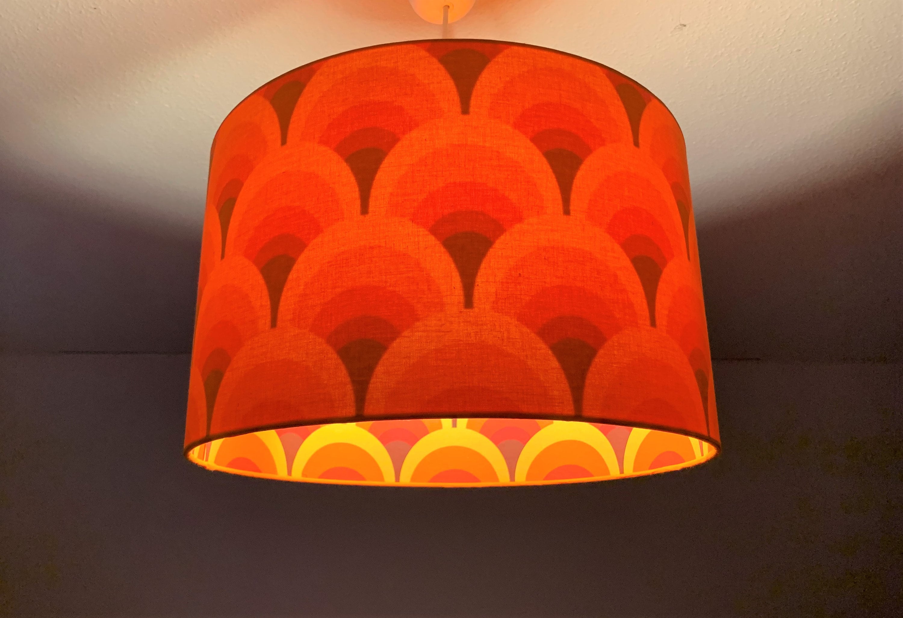 Lampshade retro Orange Etsy Australia