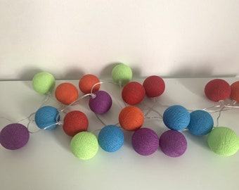 LED Cottonballs fairy lights "Colorful"