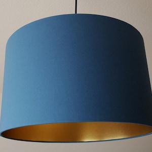Lampshade &quot;Pigeon blue-gold&quot; (pigeon blue)