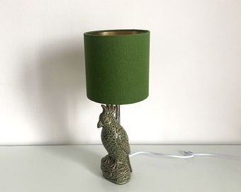 Lámpara de mesa "Parrot" (verde oliva-oro)