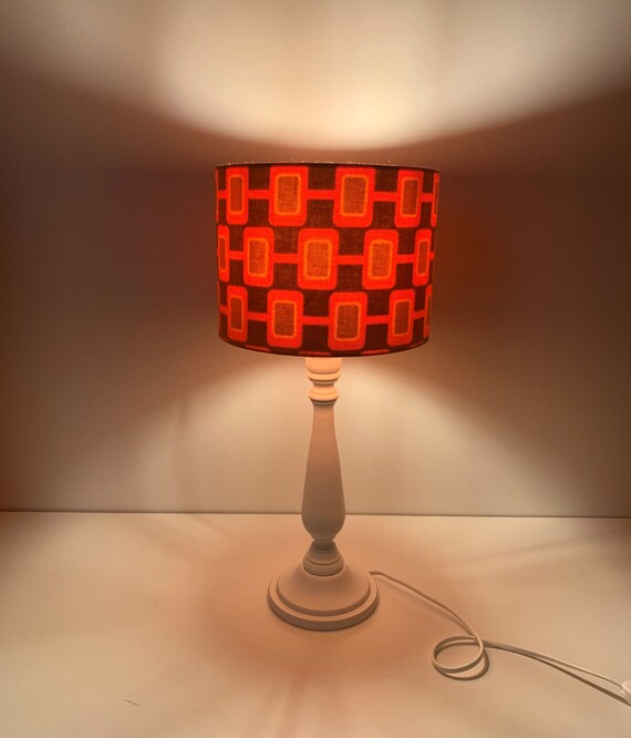 Table Lamp retro Orange Etsy Australia