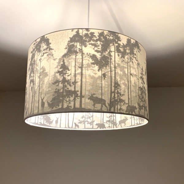 Lampenschirm "Im Wald-Lichtgrau"