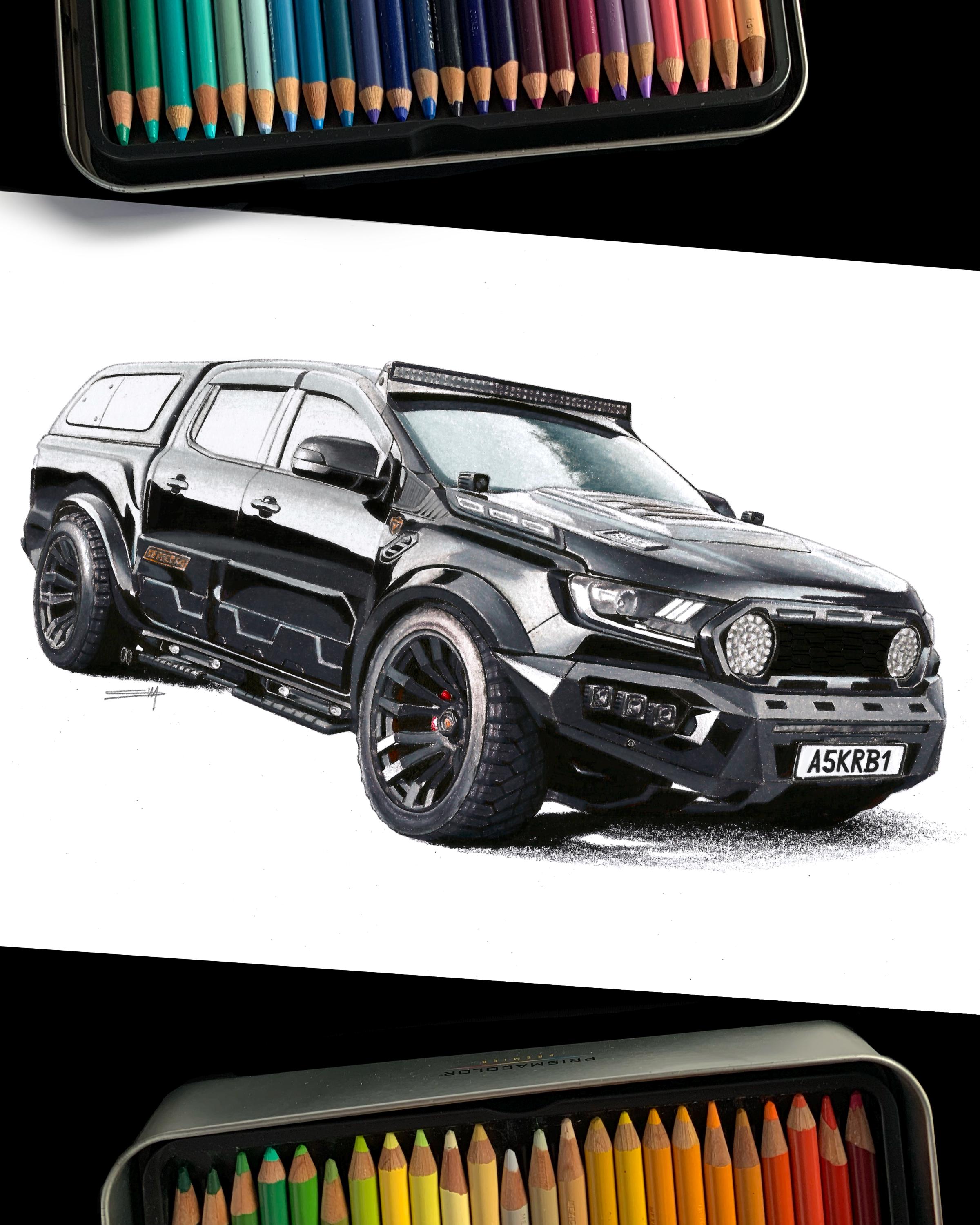 Car Drawing Commission Custom Sketch, Custom Car Artwork Drawing From ...