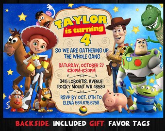 toy story invitation etsy