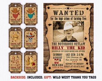 cowboy invitations etsy