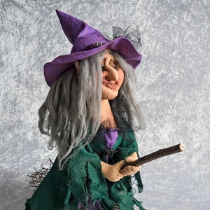 Cottage Witch,Hanging Kitchen Witch, Housewarming Gift, Art Doll, Fabric Doll,  Rag Doll, Witch Doll, Fantasy Doll, Wall Doll, OOAK  Doll