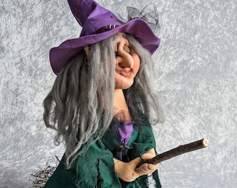 Cottage Kitchen Witch Doll, Housewarming Gift, Fantasy Decor