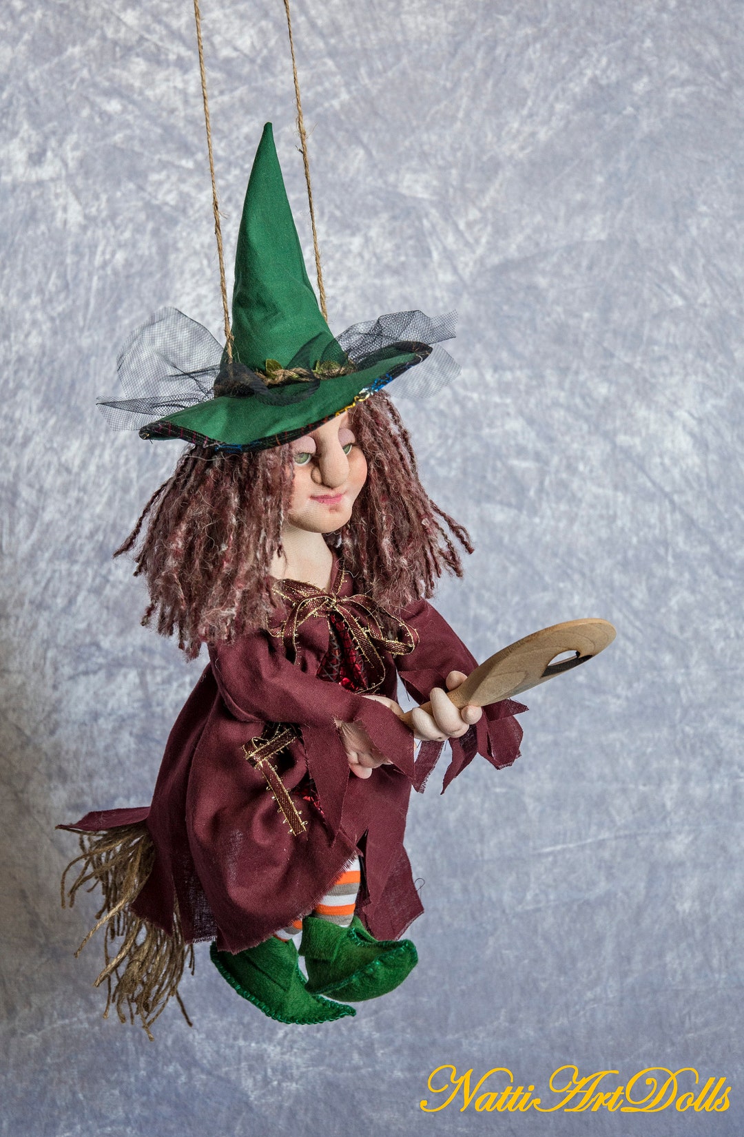 Cottage Witch,hanging Kitchen Witch, Housewarming Gift, Art Doll ...