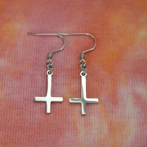 St Peters Cross Earrings, Cross of Saint Peter, Playboi Carti Cross