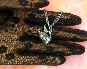 3D Beer Stein Necklace, Bavarian Oktoberfest Style Beer Tankard Charm with 20"inch adjustable Necklace chain, Fun Party Drinking Gift