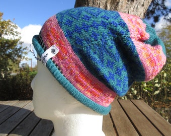 Colorful children's cap 4-8 years - knitted cap in Nordic Fair Isle patterns