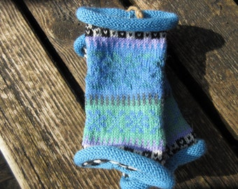 Pulswärmer, Handstulpen - Armstulpen in nordischen Fair Isle Mustern