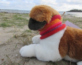 Bunter Hundeloop Greta  XS - gestrickter Hundeschal in nordischen Fair Isle Mustern