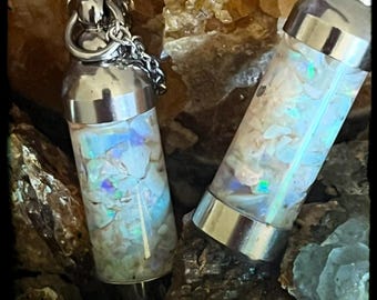 Australian Opal bottle pendant / necklace