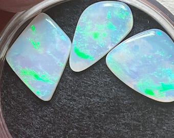 Australian Crystal opal parcel, 3 stones