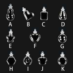 Mini botellas de vidrio colgantes 10 PCS pequeñas botellas de bricolaje con tapón de plástico diy lindo jarros navidad regalos de boda frascos botellas