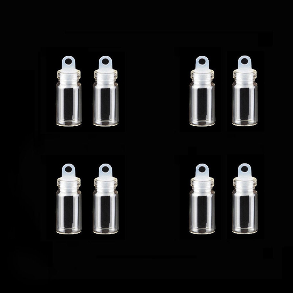 8 Kleine Glasflaschen Mit Kork – 3,7x6 Cm, 45 Ml, Für Wünsche, Deko, Parfümproben & Basteln