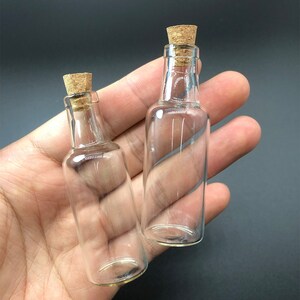 25ml 27x80x10mm Transparent Mini Empty Glass Bottles With Cork Wishing Message Vials Jars Container Gift Home Decoration Accessories