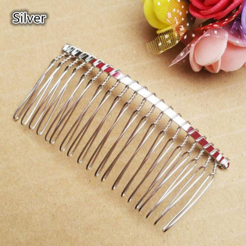 DIY Blank Metal Hair Clips Wedding Veil Side Comb 10PCS 20 Etsy
