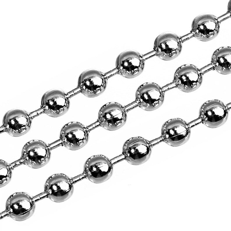 Stainless Steel Ball Chain 1.5mm 2mm 2.4mm Beaded Ball Etsy