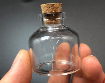 20ml 37x40mm Transparent Mini Empty Glass Bottles With Cork Wishing Message Vials Jars Container Gift Home Decoration Accessories