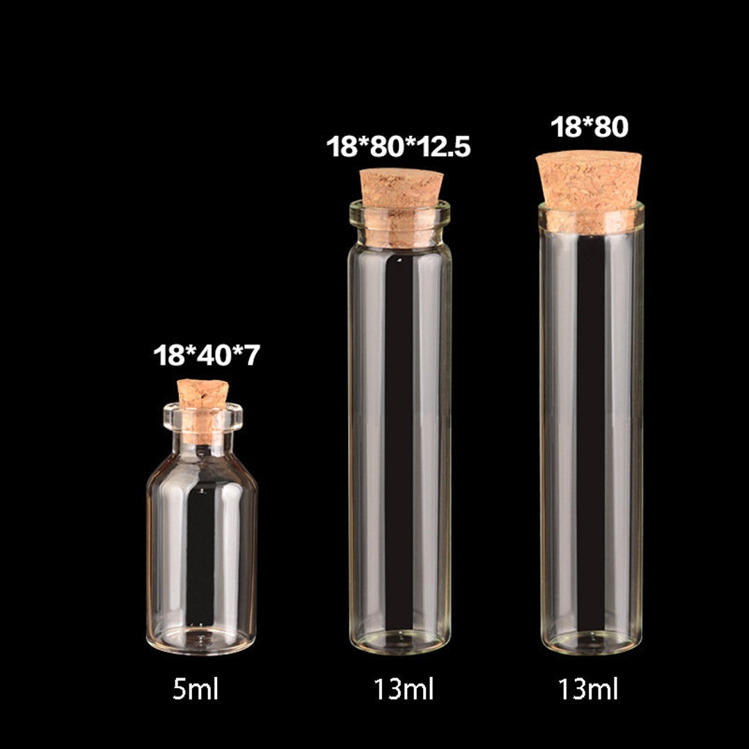 Glass Bottles 10 PCS Empty Glass Vials Glass Bottles Mini Glass Bottles Glass Vials With Cork