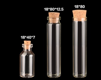 Glass Bottles 10 PCS Empty Glass Vials Glass Bottles Mini Glass Bottles Glass Vials With Cork Tiny Bottle Small Glass Jar Small Cork DIY