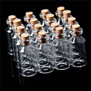 Glass Bottles 5ml 10 PCS 18x40mm Empty Glass Vials Glass Bottles Mini Glass Bottles Glass Vials With Cork Tiny Bottle Small Glass Jar