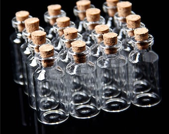 Glass Bottles 5ml 10 PCS 18x40mm Empty Glass Vials Glass Bottles Mini Glass Bottles Glass Vials With Cork Tiny Bottle Small Glass Jar